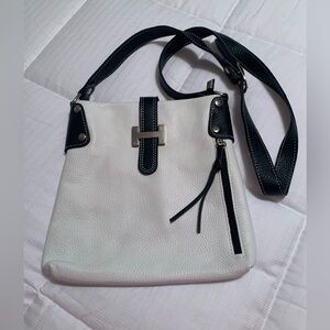 Vera Pelle (Italy) Two-tone Crossbody Bag